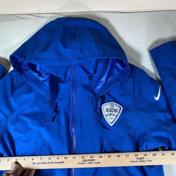 NIKE SOCHI 2014 Olympics  Women’s   Hooded Blue Winter Coat  Sz XL - Picture 16 of 16